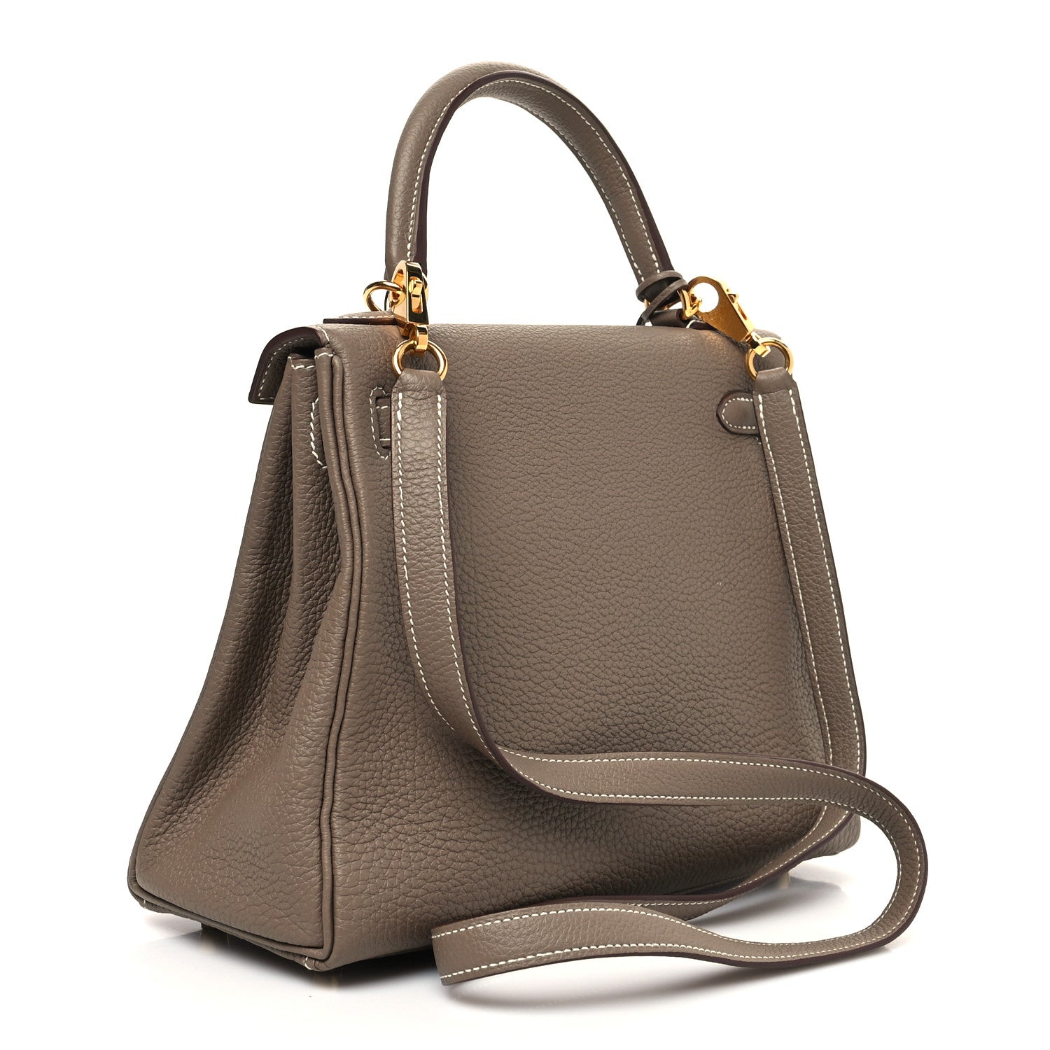Hermes Togo Kelly Retourne 25 Etoupe 3 of 11