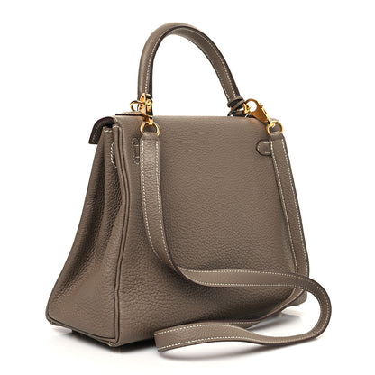 Hermes Togo Kelly Retourne 25 Etoupe 3 of 11