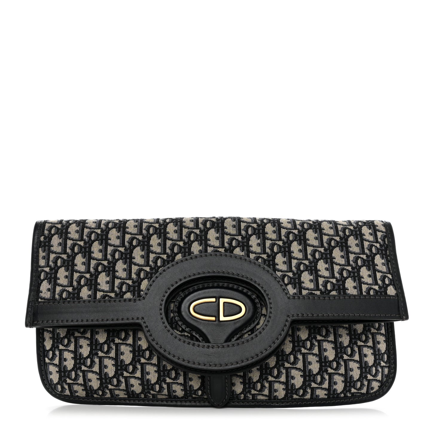 Oblique Fold Over Clutch Blue