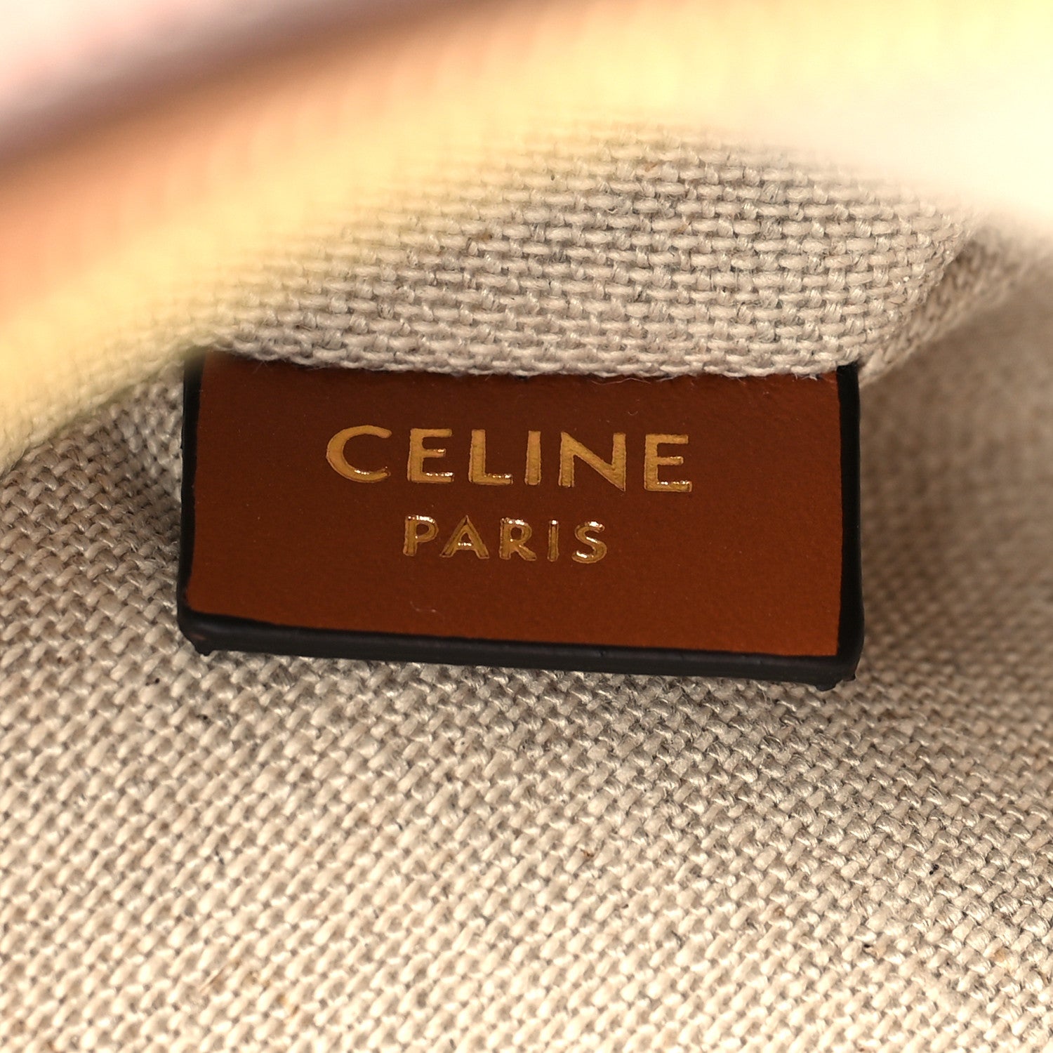 Celine All Over Textile Calfskin Striped Small Pouch White Black 6 of 9