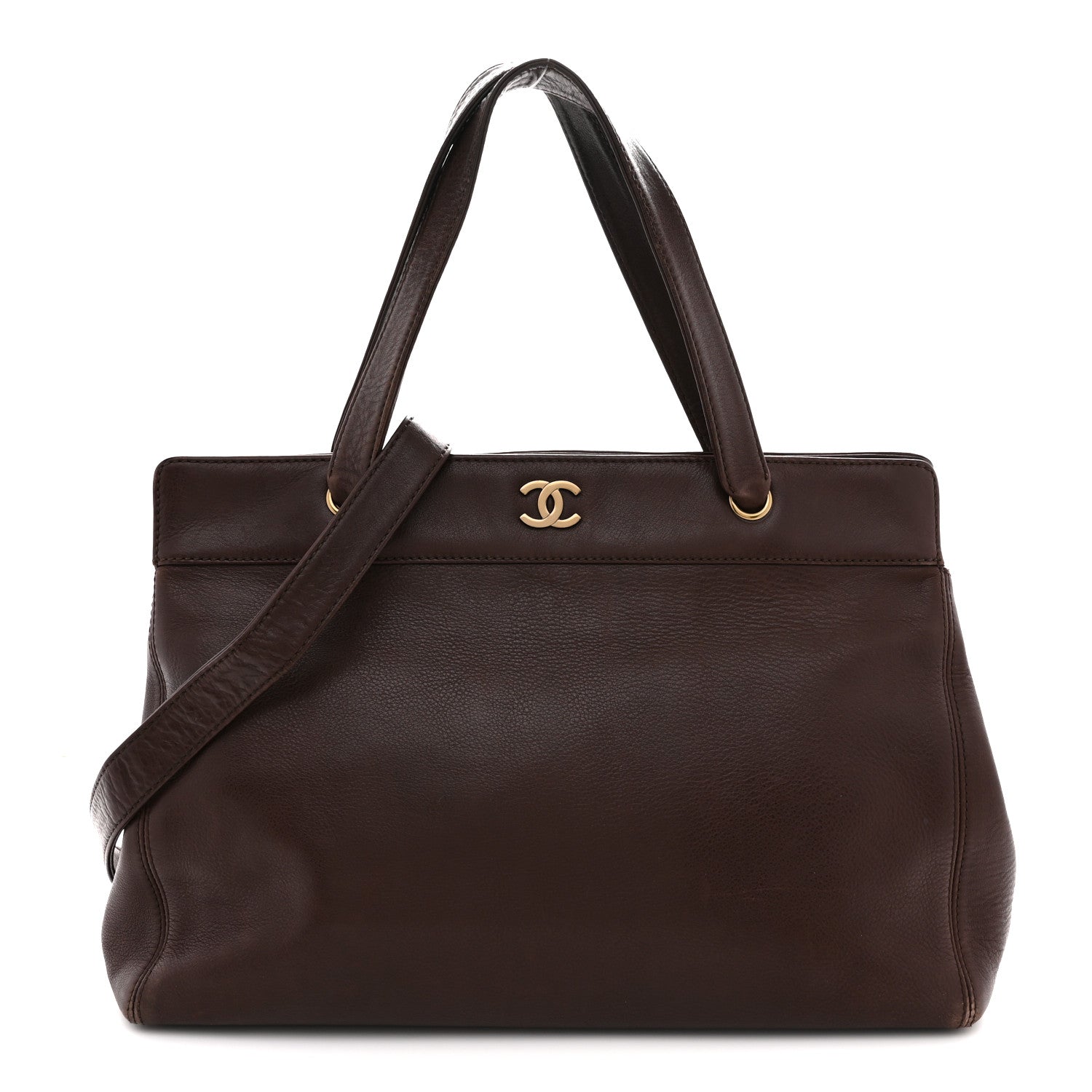 Chanel Calfskin Shopper Tote Brown 1 of 16
