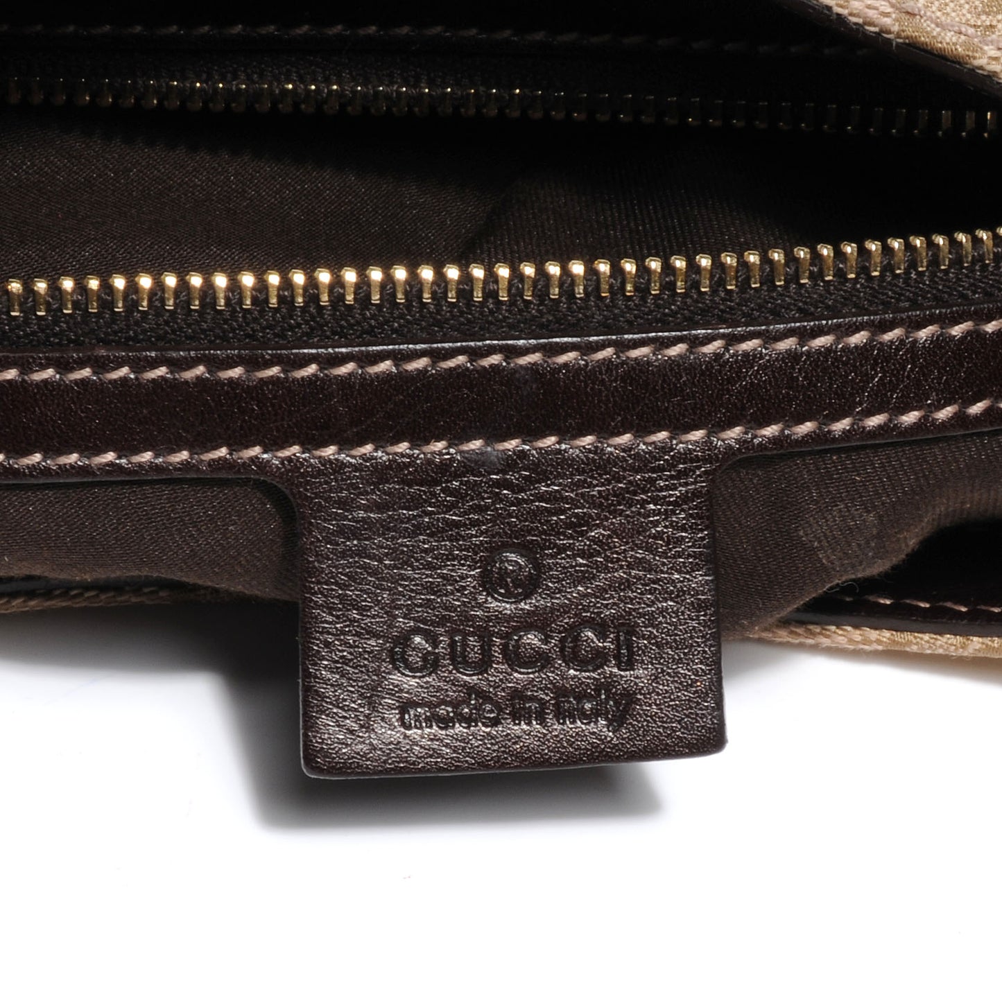 Monogram Horsebit Web Hobo Brown