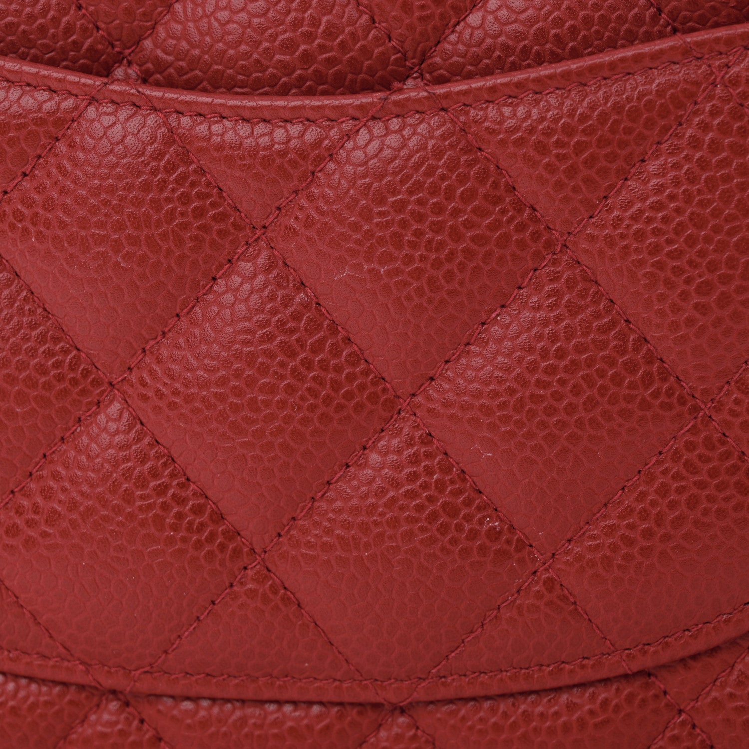 Chanel Caviar Quilted Mini Square Flap Red 11 of 12