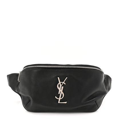 Saint Laurent Calfskin Monogram Belt Bag Black 1 of 11