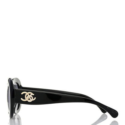 Chanel Acetate Polarized Oval CC Sunglasses 5469-B-A 3 of 8