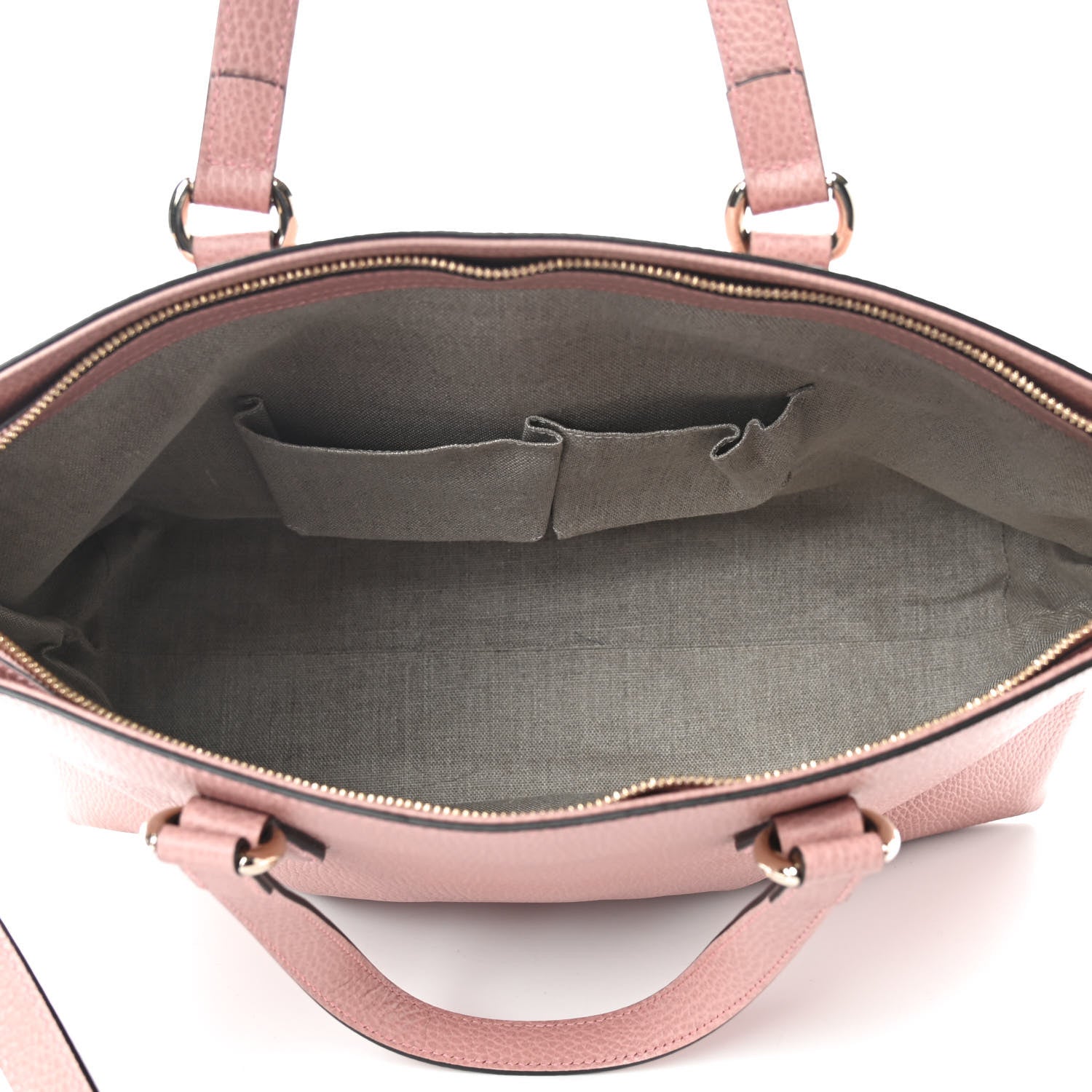 Gucci Pebbled Calfskin Convertible Bamboo Tassel Tote Soft Pink 4 of 8
