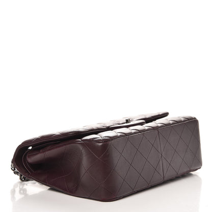 Chanel Lambskin Quilted Jumbo Double Flap Dark Purple 5 of 10