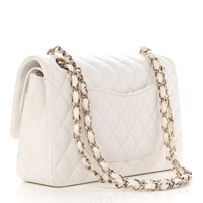 Chanel Caviar Quilted Medium Double Flap White 3 of 12