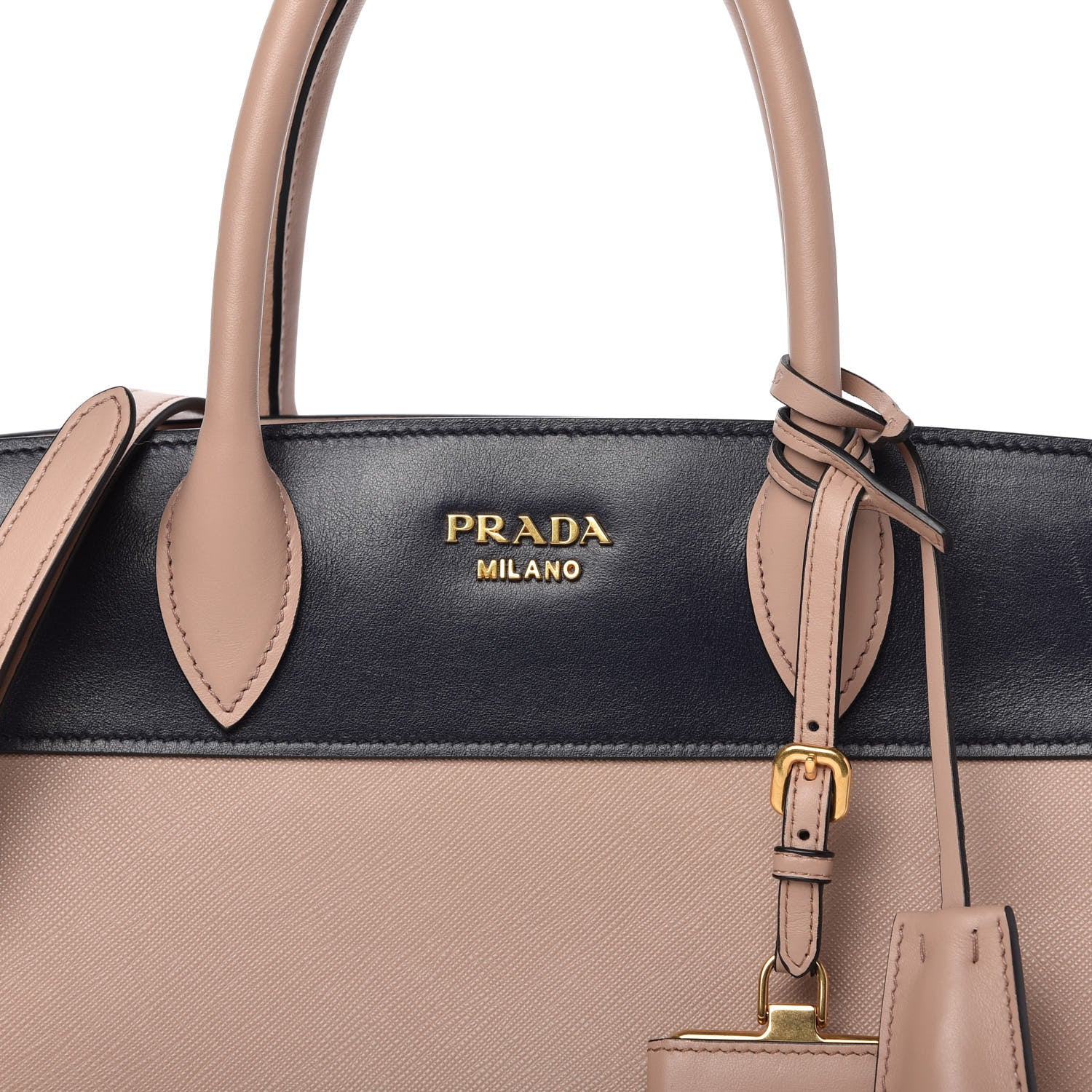Prada Saffiano City Calfskin Medium Esplanade Cipria Baltico 10 of 11