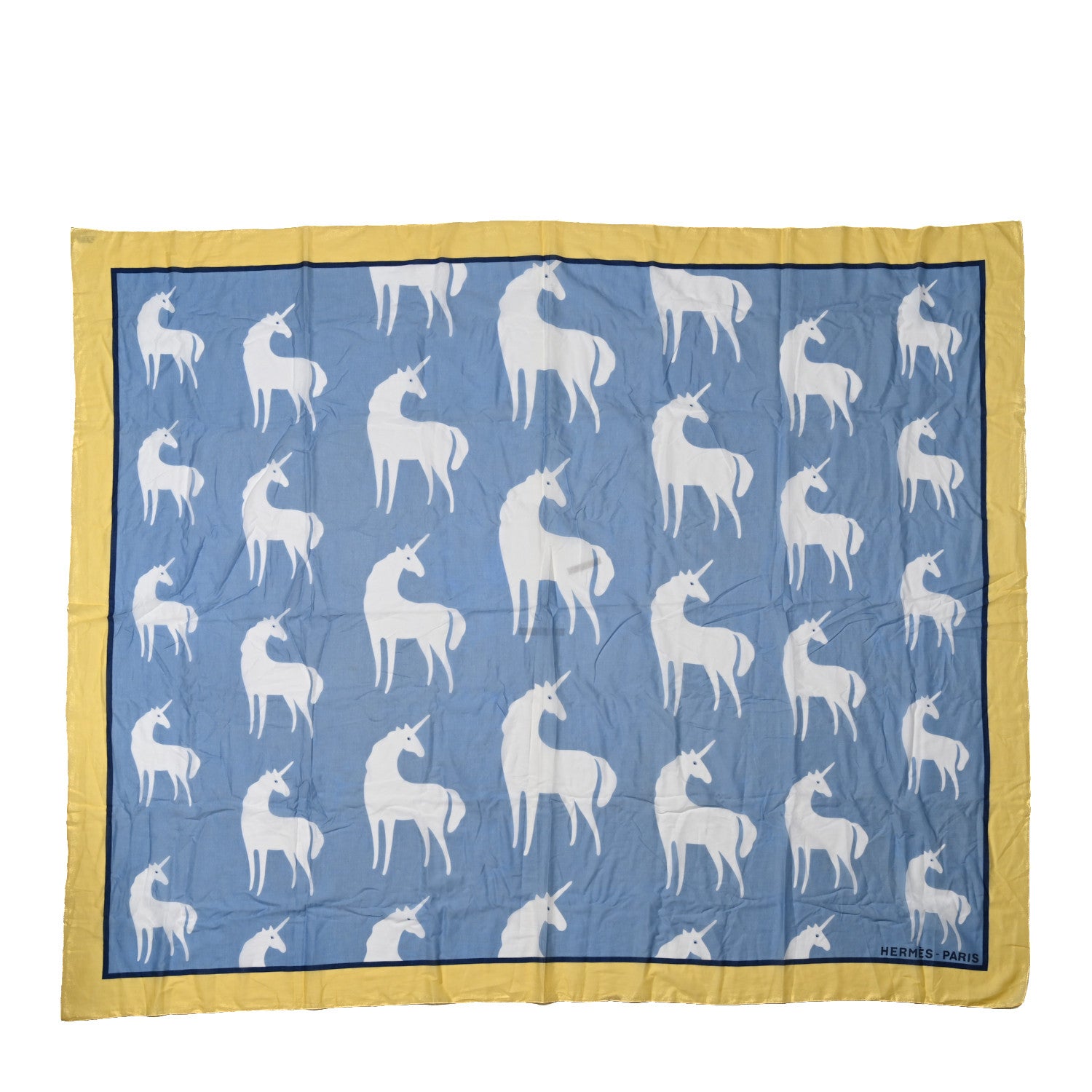 Hermes Cotton Unicorns Shawl 1 of 5