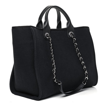 Chanel Mixed Fibers Medium Deauville Tote Black 2 of 10