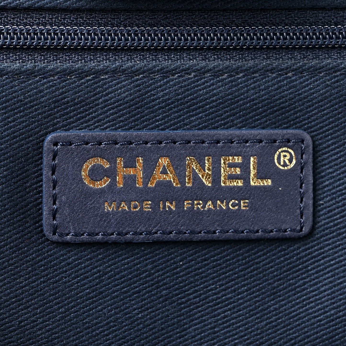 Denim Chevron Coco Tote Navy