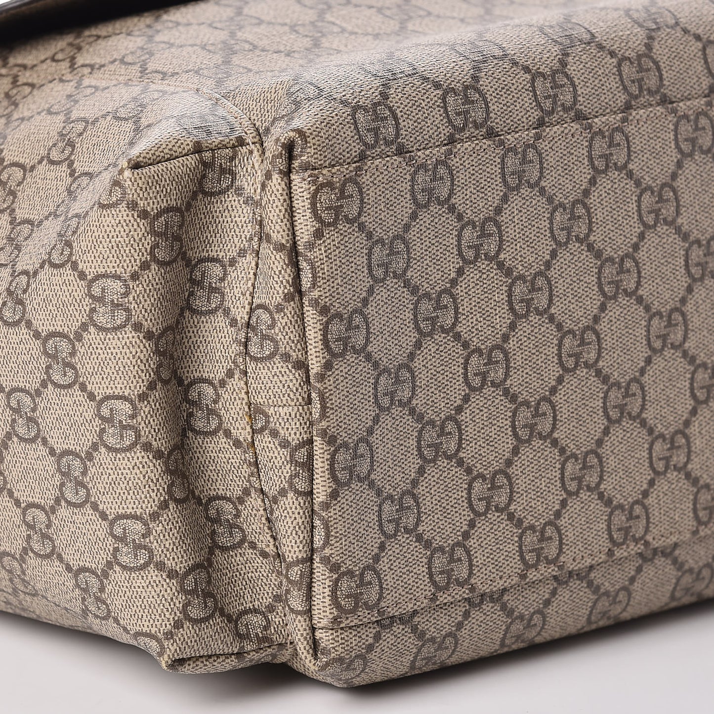 GG Plus Monogram Messenger Diaper Bag Dark Brown