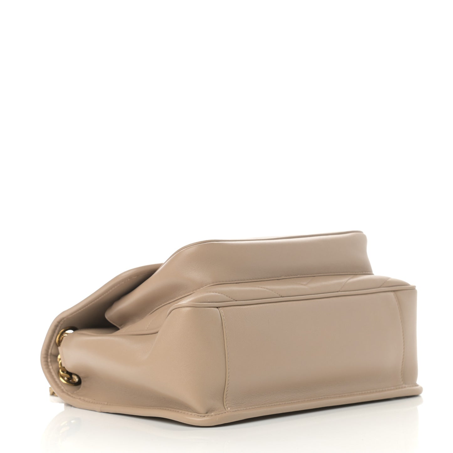Lambskin Matelasse Monogram Medium Niki Chain Satchel Dark Beige