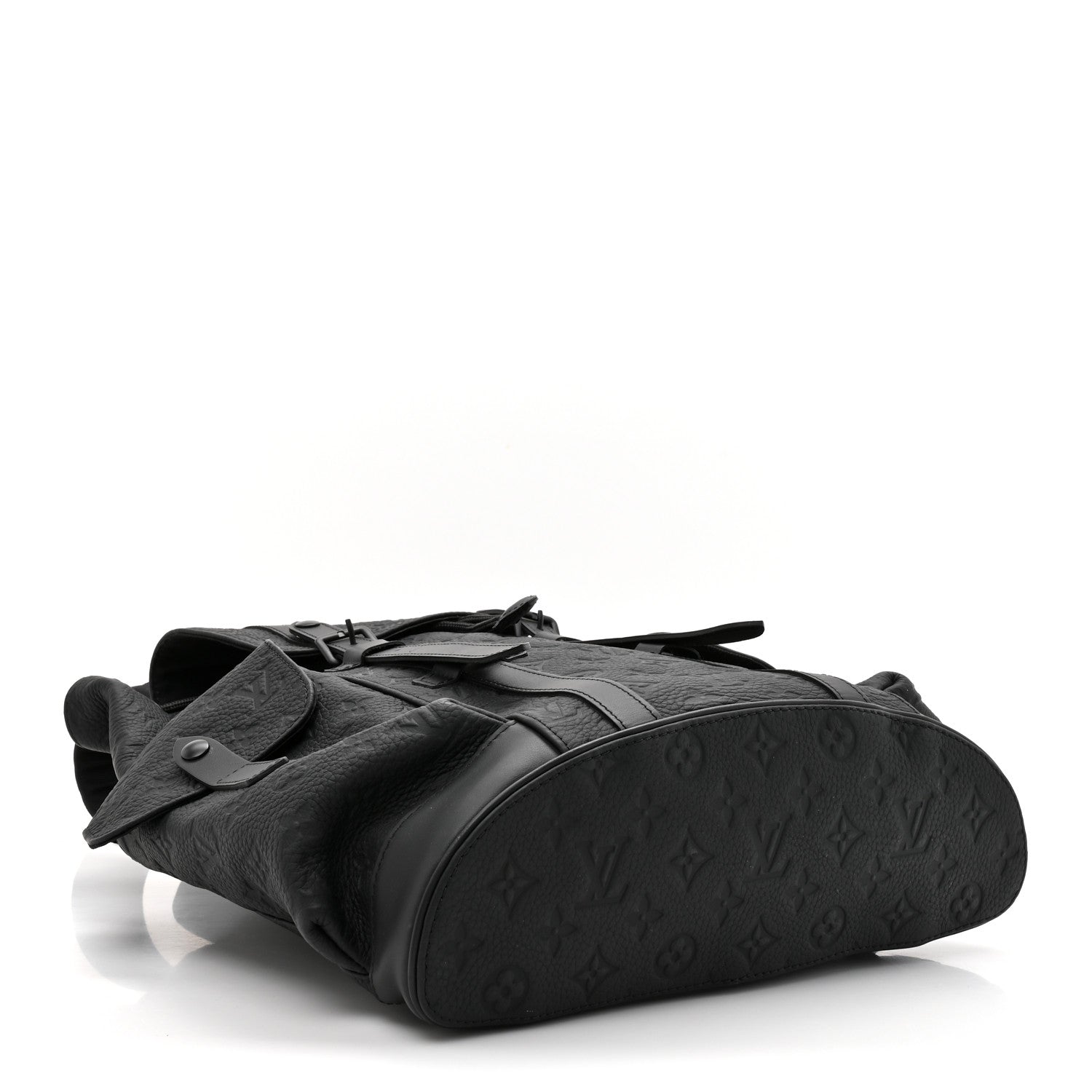 louis vuitton bags mens backpack LOUIS VUITTON Christopher mm Black Monogram Taurillon Leather