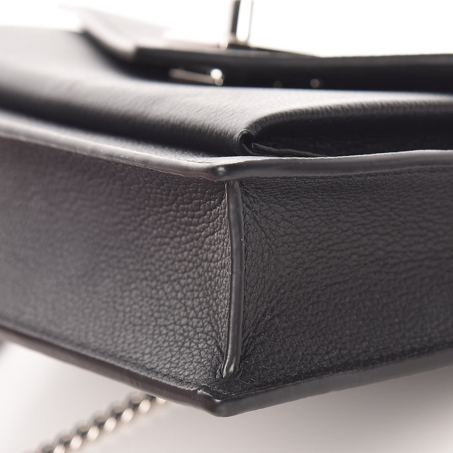 Soft Calfskin My Lockme Chain Pochette Black