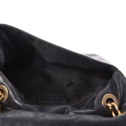 Lanvin Calfskin Quilted Large Happy Shoulder Bag Black 5 of 8