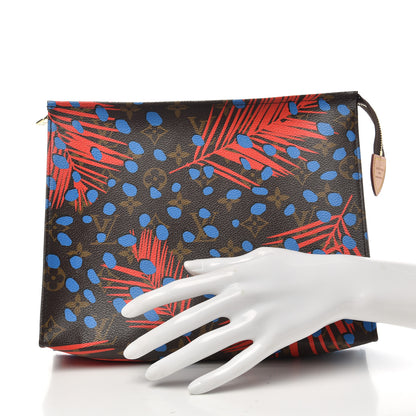Louis Vuitton Monogram Jungle Dots Toiletry Pouch 26 Coquelicot Denim 2 of 5