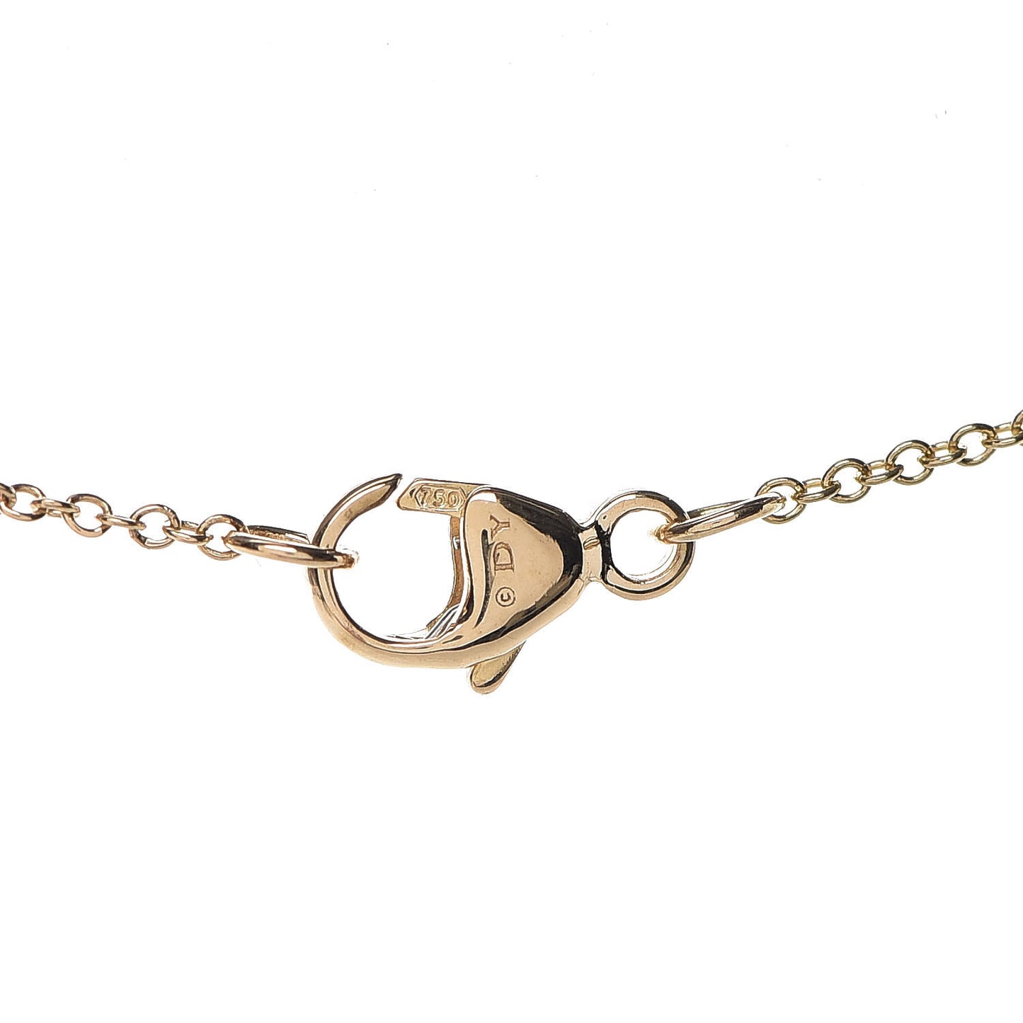18K Yellow Gold Diamond Initial R Charm Necklace
