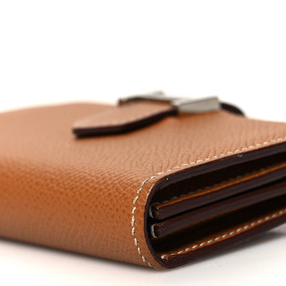 Hermes Epsom Bearn Card Holder Wallet Gold 10 of 10