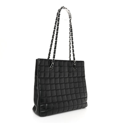 Chanel Lambskin Quilted Chocolate Bar Mademoiselle Shoulder Bag Black 3 of 9