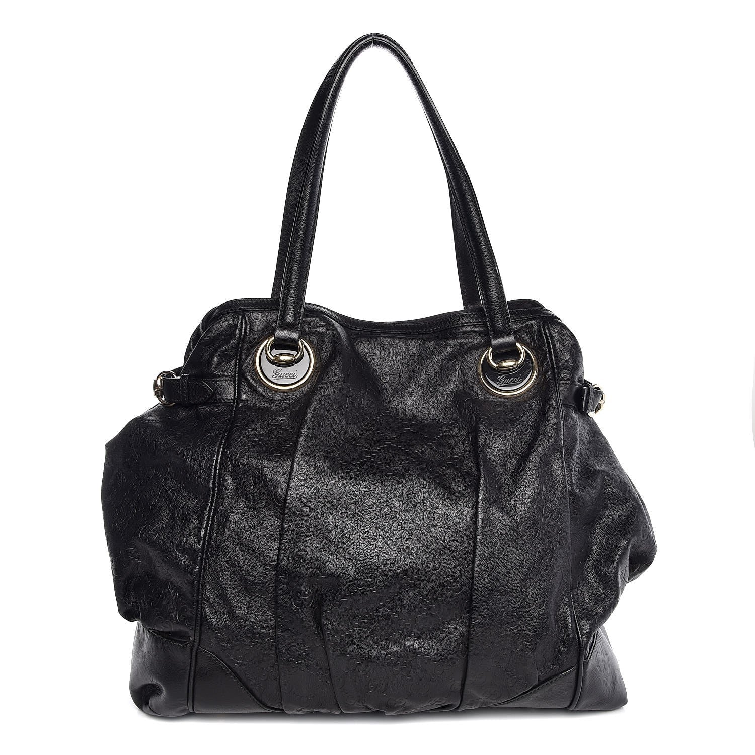 Gucci Guccissima Large Full Moon Tote Black 1 of 12