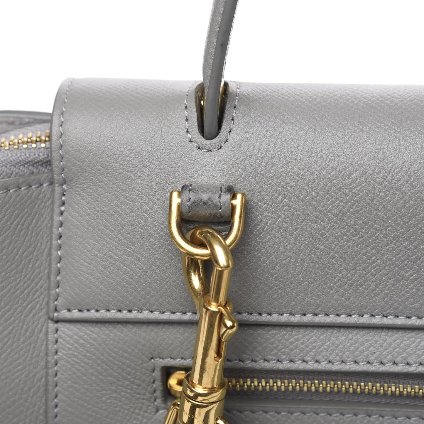 Grained Calfskin Micro Belt Bag Cloud