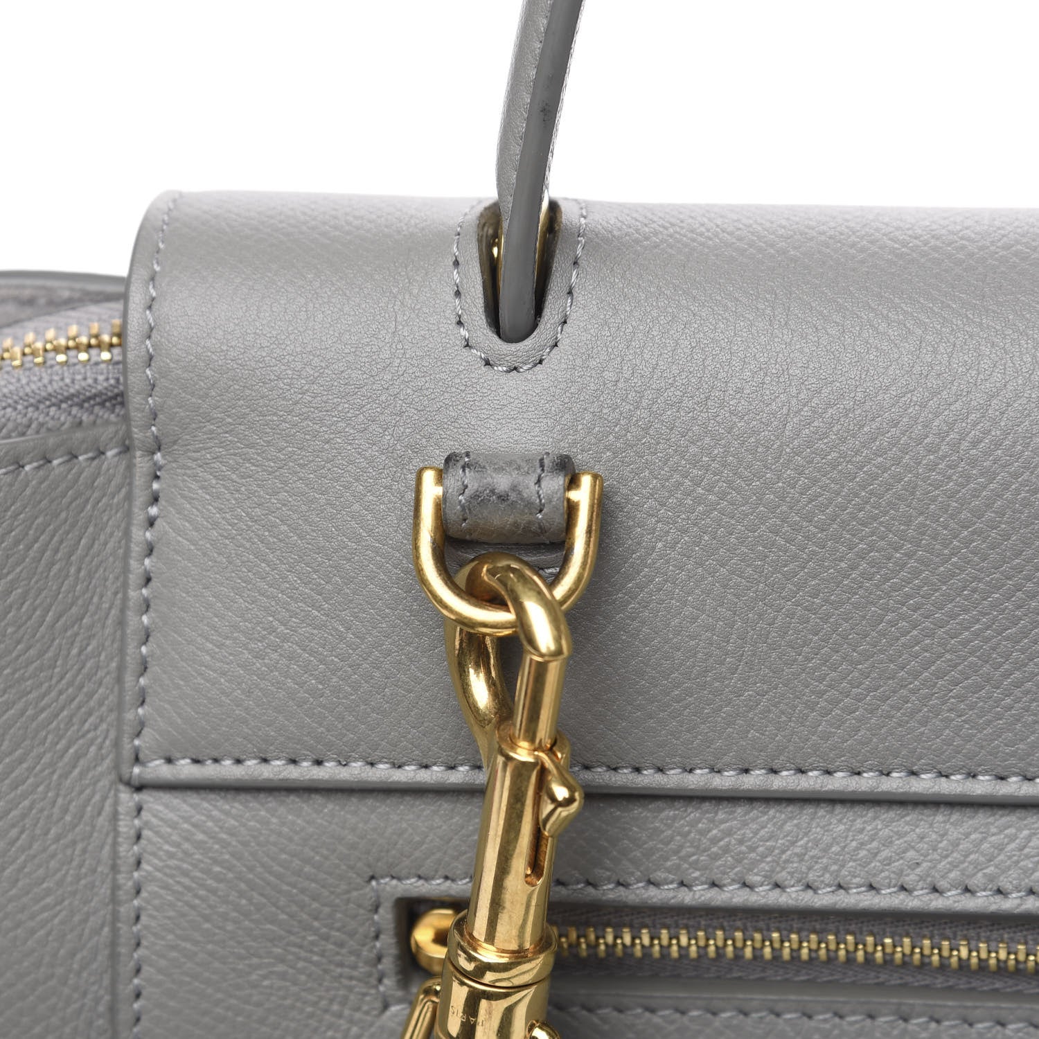 Celine Grained Calfskin Micro Belt Bag Cloud 9 of 10
