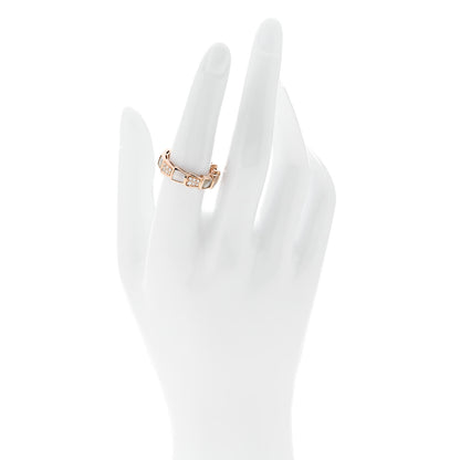 Bulgari 18K Rose Gold Diamond Mother of Pearl 6mm Serpenti Viper Band Ring 54 7 2 of 5