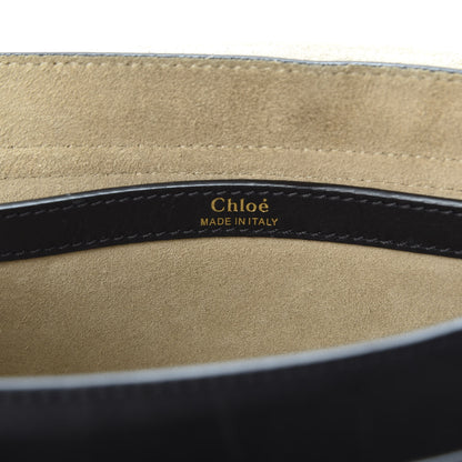 Chloe Calfskin Braided Medium Hudson Shoulder Bag Black 9 of 11