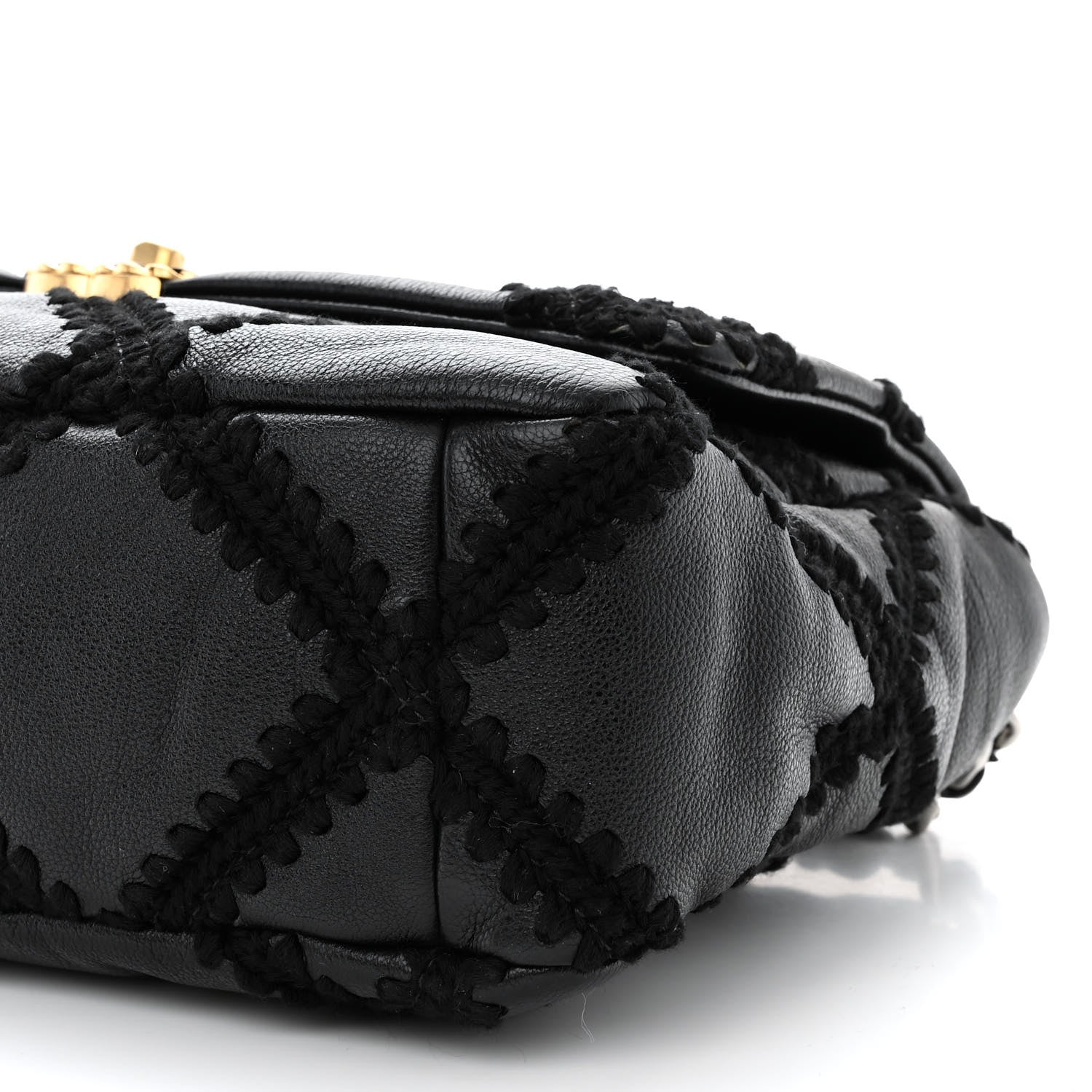 Chanel Calfskin Crochet Large Chanel 19 Flap Black 10 of 10