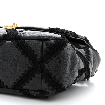 Chanel Calfskin Crochet Large Chanel 19 Flap Black 10 of 10