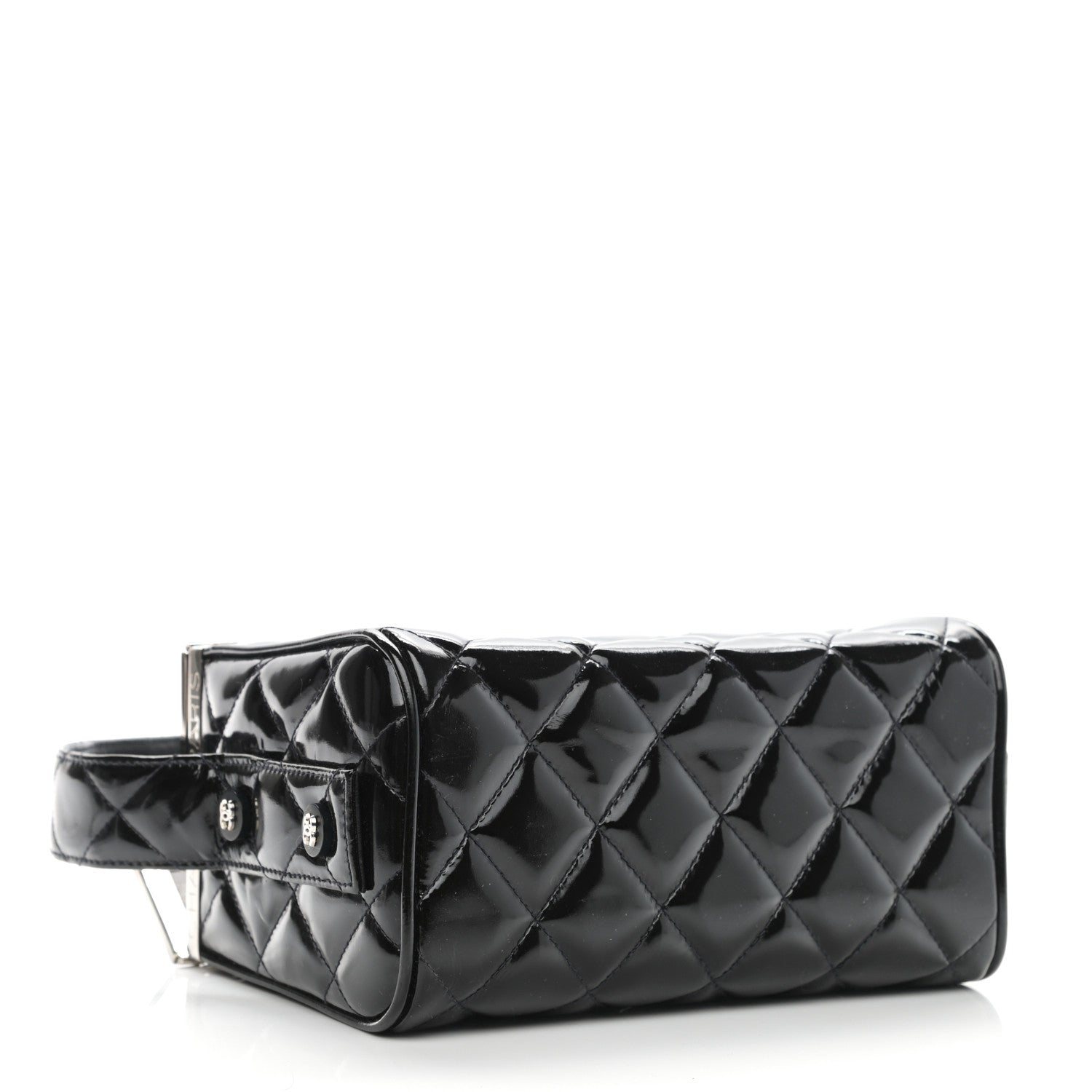Chanel Patent Quilted Vanity Clutch Black 4 of 12
