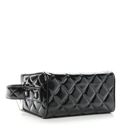 Chanel Patent Quilted Vanity Clutch Black 4 of 12