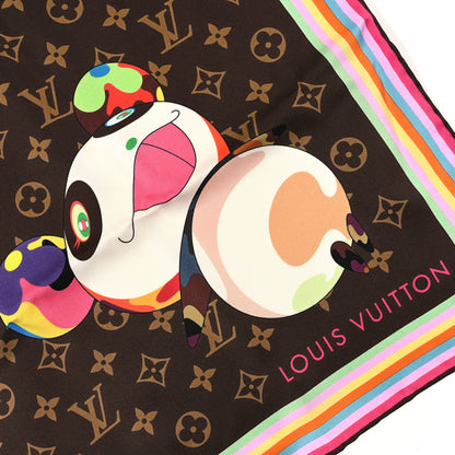 Louis Vuitton LV X TM Silk Monogram Superflat Characters Scarf 70 Brown 3 of 3