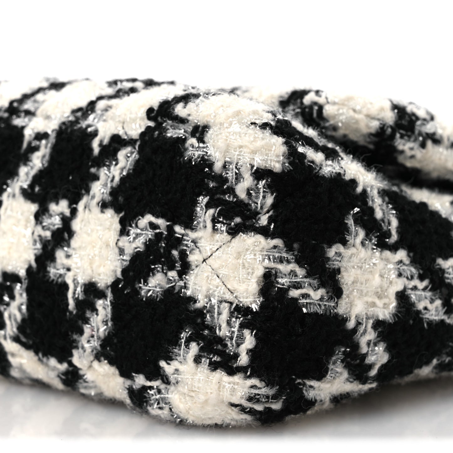 Tweed Quilted Medium Chanel 19 Flap Black Ecru White