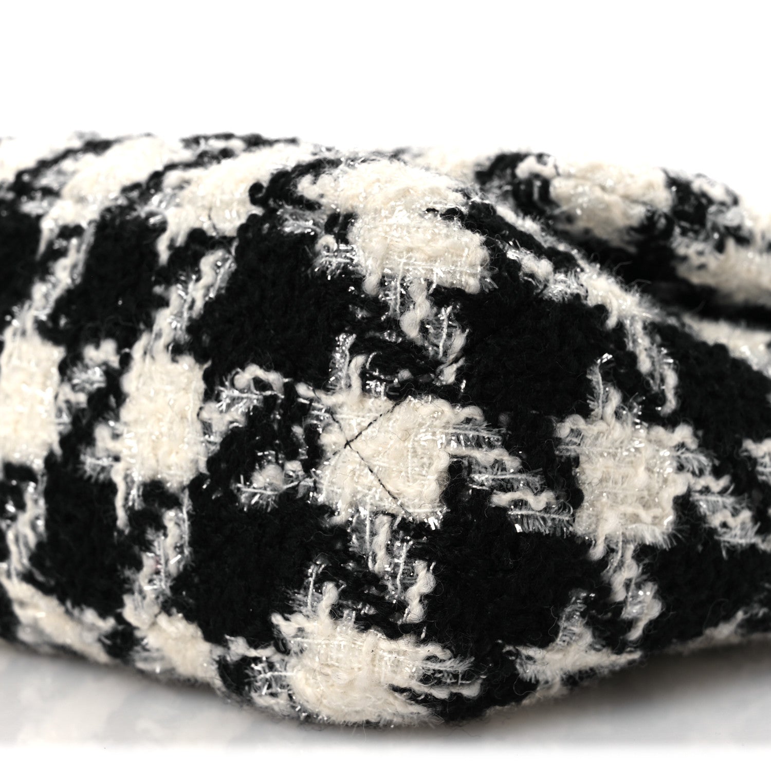 Chanel Tweed Quilted Medium Chanel 19 Flap Black Ecru White 10 of 14