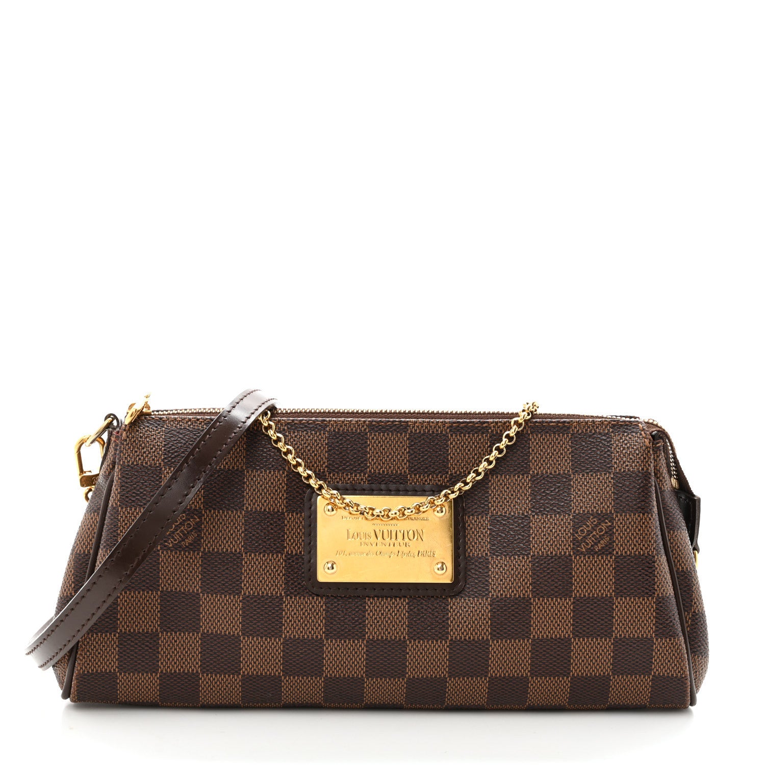 Louis Vuitton Damier Ebene Eva Clutch 1 of 9