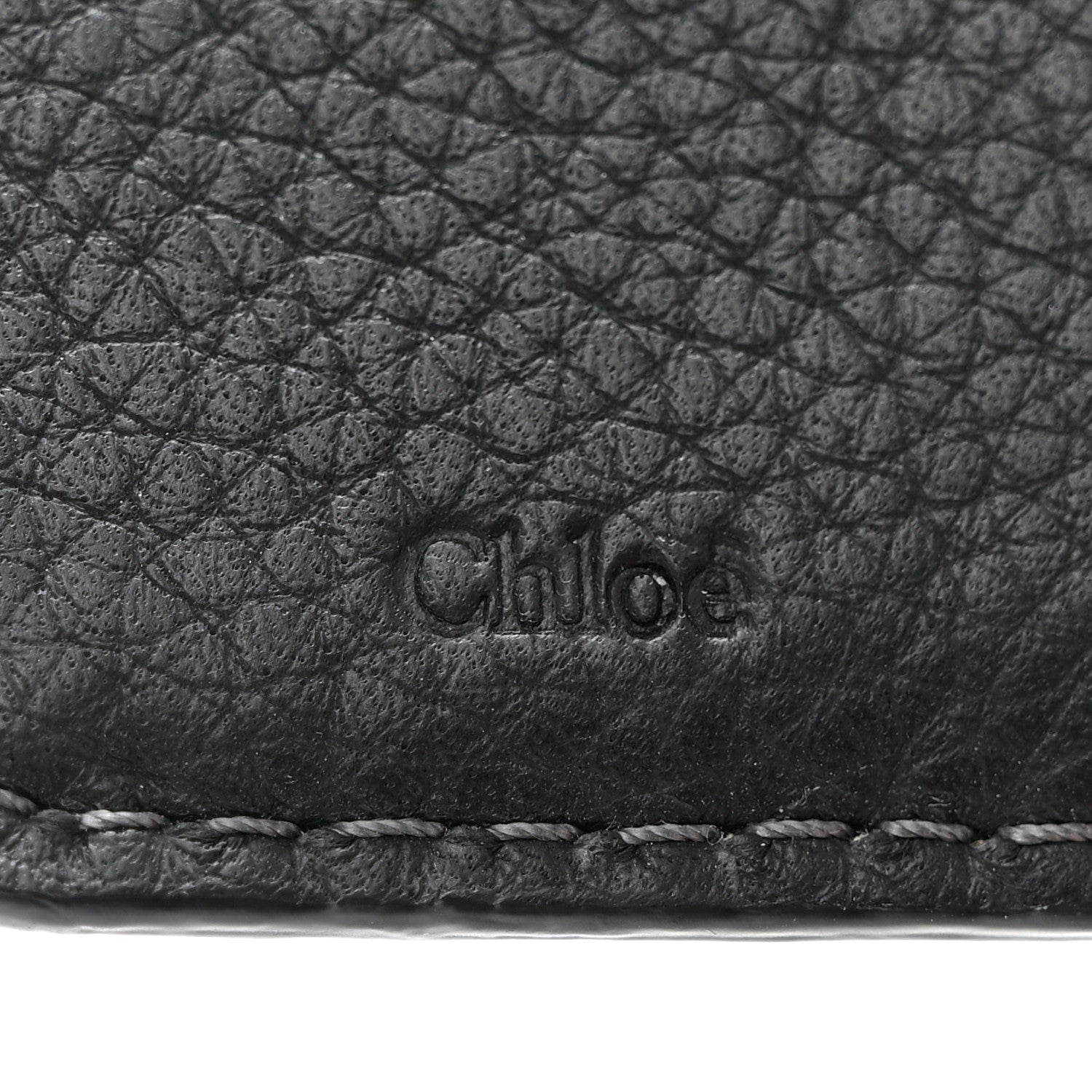 Chloe Grained Calfskin Marcie Square Wallet Black 7 of 7