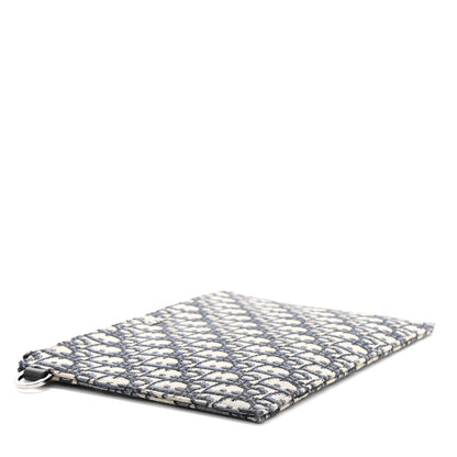 Christian Dior Oblique A4 Flat Pouch Clutch Blue 4 of 12