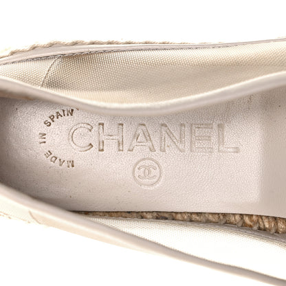 Chanel Mesh Grosgrain CC Espadrilles 38 Gold 9 of 9