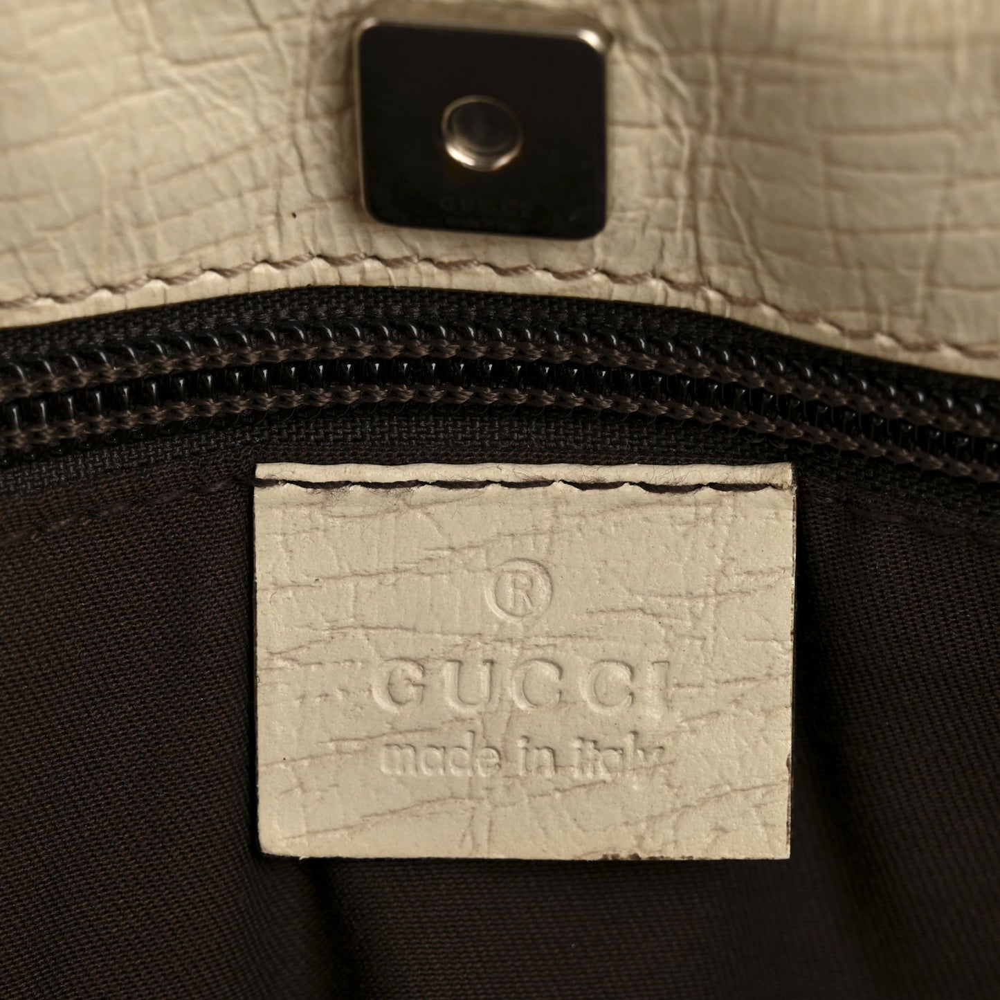 GG Plus Monogram Small Vertical Tote Off White