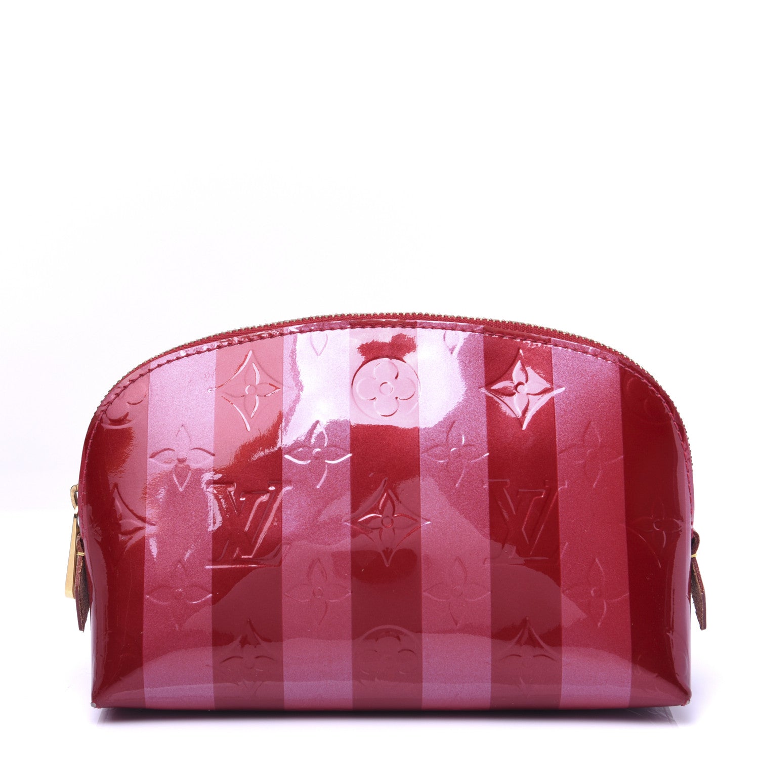 Louis Vuitton Vernis Rayures Cosmetic Pouch Pomme D'Amour 1 of 10