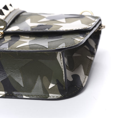 Valentino Garavani Nappa Canvas Camustars Medium Glam Lock Rockstud Flap Green 9 of 10