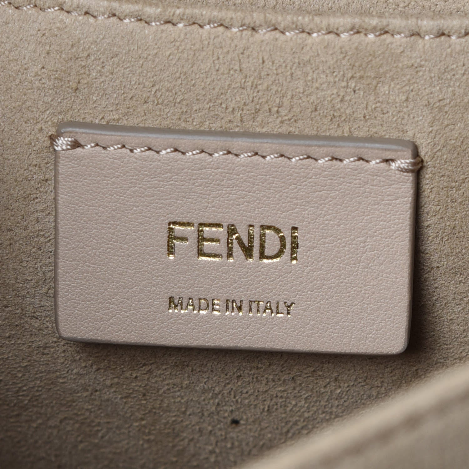 Fendi Vitello Liberty FF 1974 Embossed Kan I Shoulder Bag Black 9 of 10
