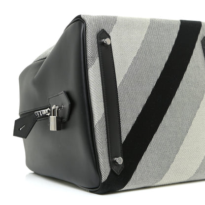 Hermes Toile H Sombrero II Bayadere Cavour Bag Ecru Black 7 of 13