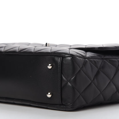 Chanel Lambskin Quilted Bowler Flap Shoulder Bag Black 7 of 14