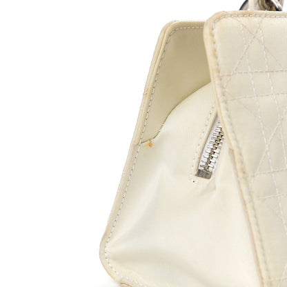 Christian Dior Nylon Cannage Stitched Small Lady Dior East West White 15 of 18