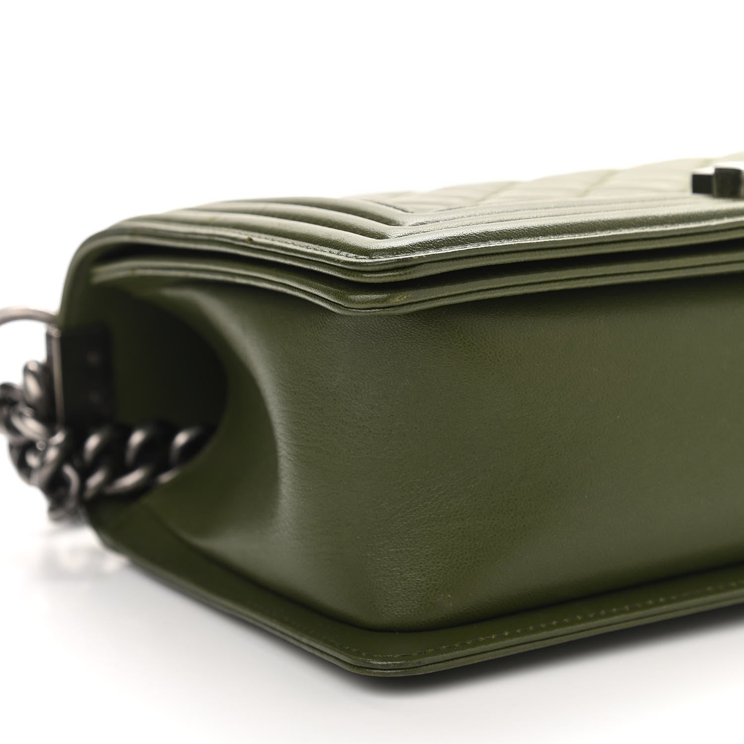 Chanel Lambskin Quilted Medium Boy Flap Green 8 of 10