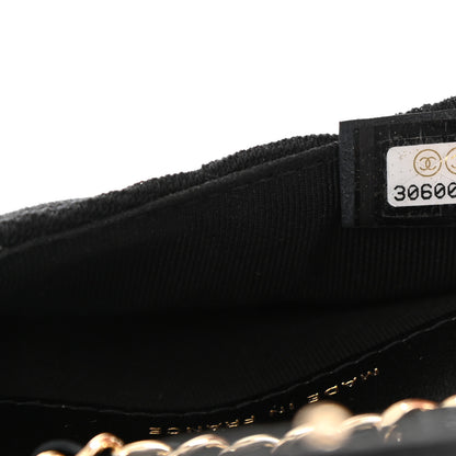 Chanel Jersey Quilted Flap Chain Waist Bag Black 8 of 9